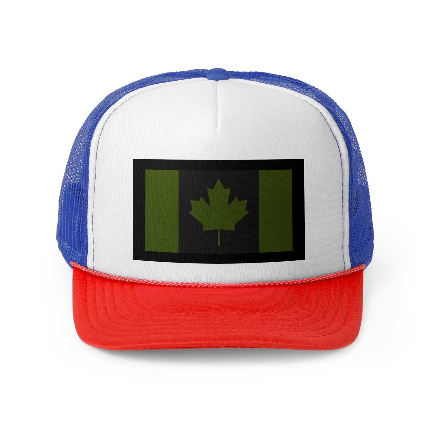 Canadian Maple Leaf Trucker Cap - CANADIAN CAD GREEN - Designed and Printed in Canada