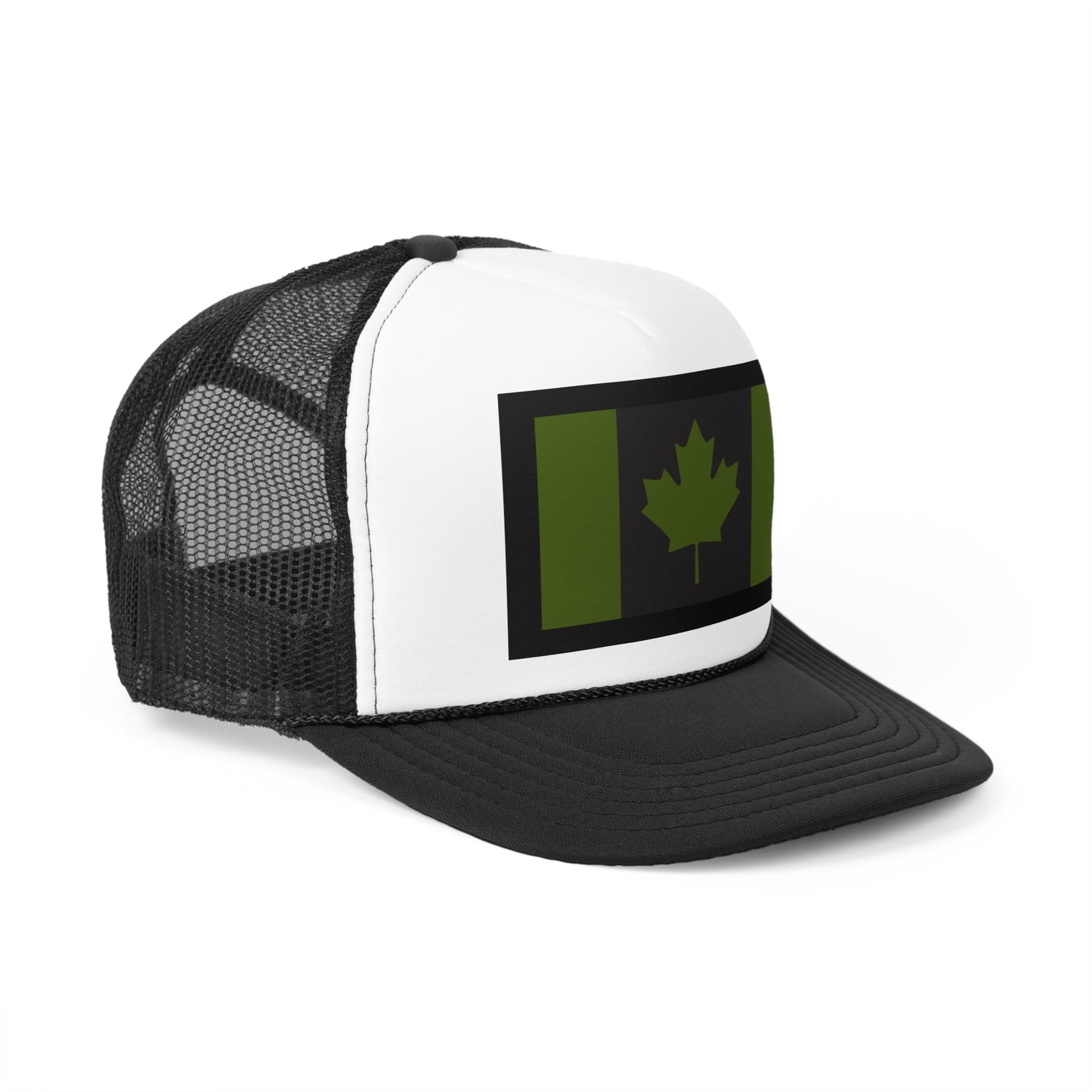 Canadian Maple Leaf Trucker Cap - CANADIAN CAD GREEN - Designed and Printed in Canada