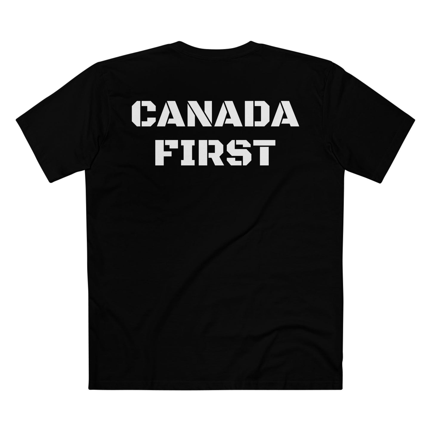 Canada First Graphic Tee - We Keep Our Land Glorious and Free - Made in Canada!