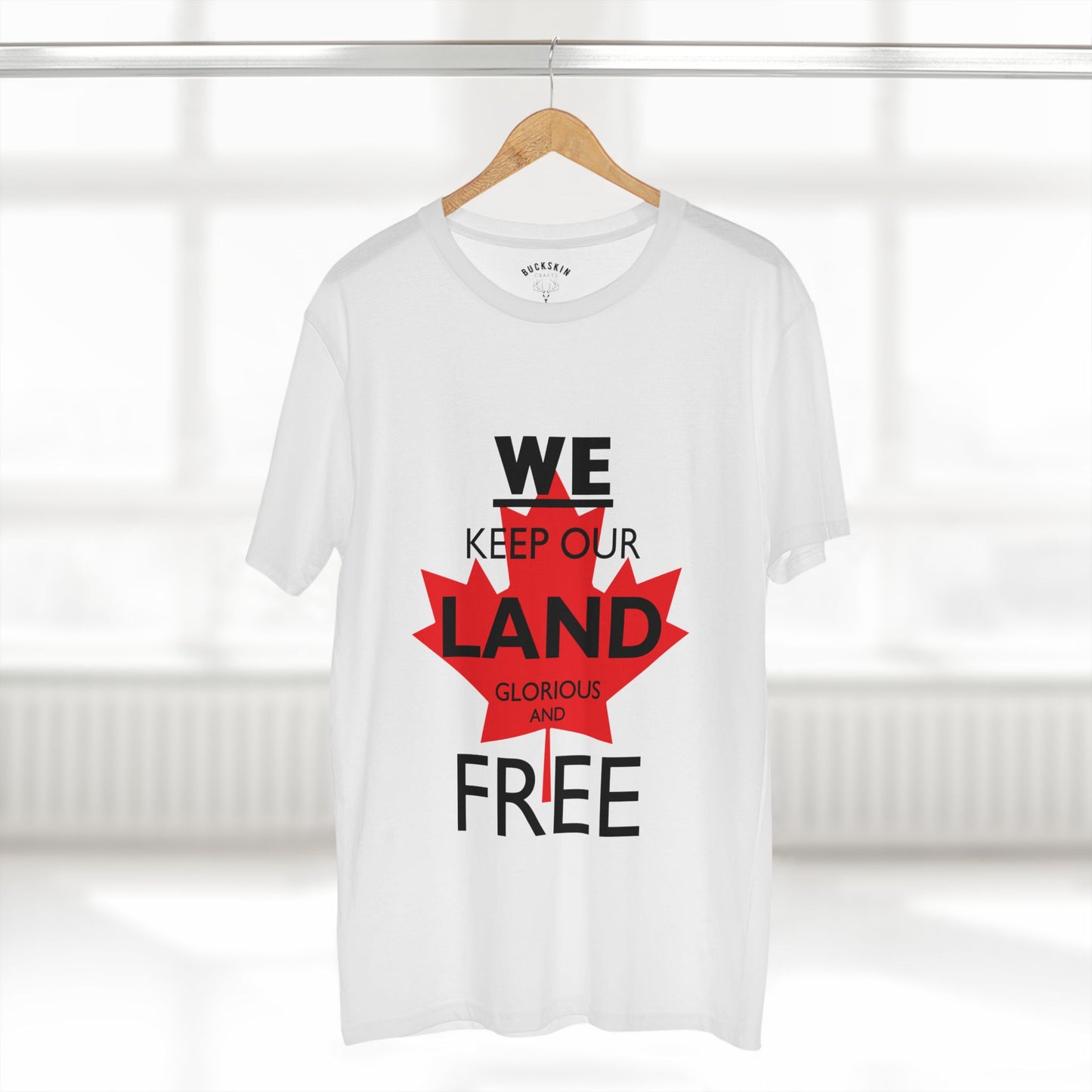 Canada First Graphic Tee - We Keep Our Land Glorious and Free - Made in Canada!