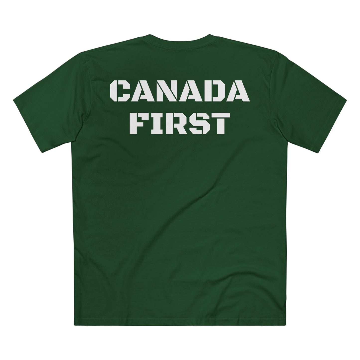 Canada First Graphic Tee - We Keep Our Land Glorious and Free - Made in Canada!