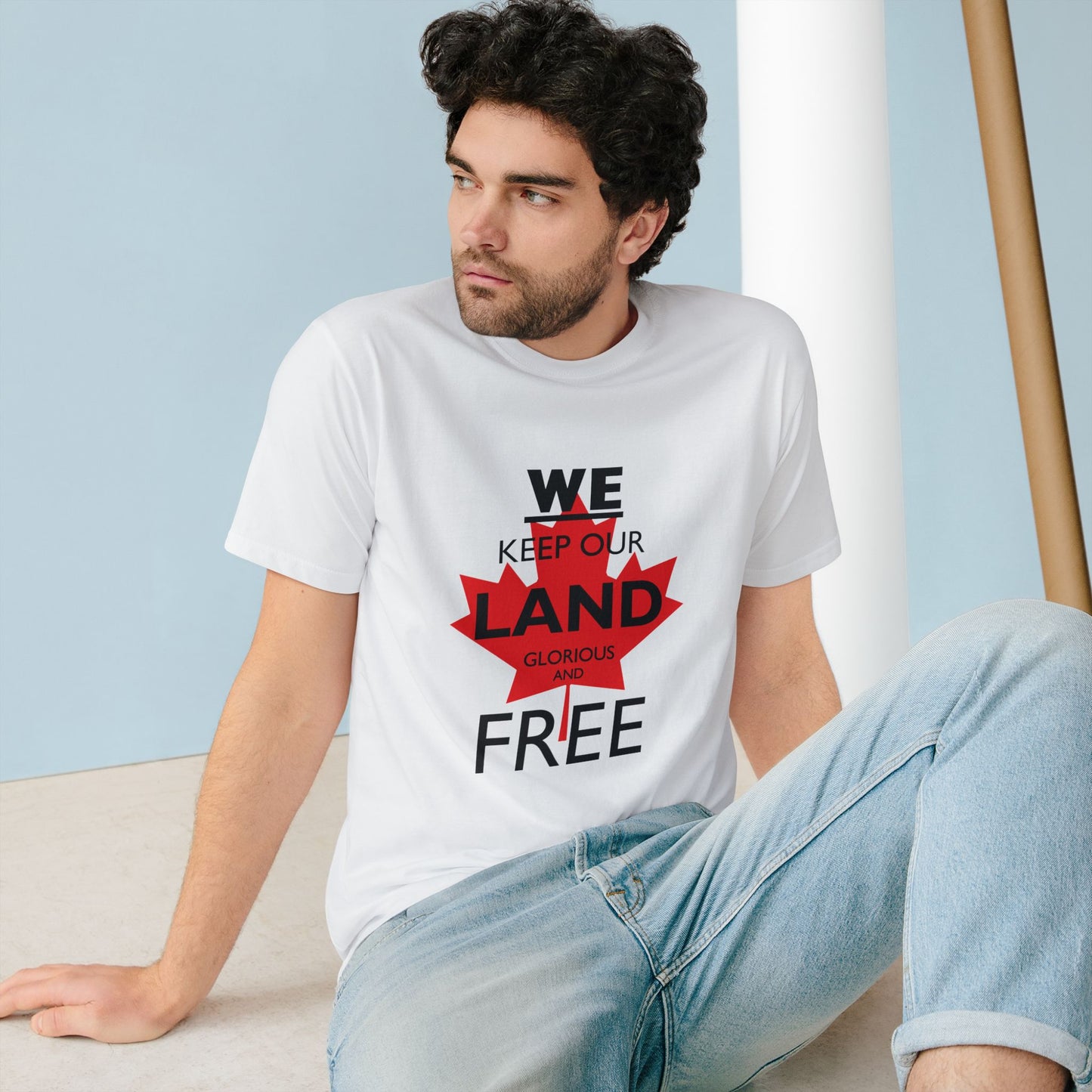 Made in Canada! Canada Strong 100% Organic T-Shirt | Celebrate Freedom & Patriotism -