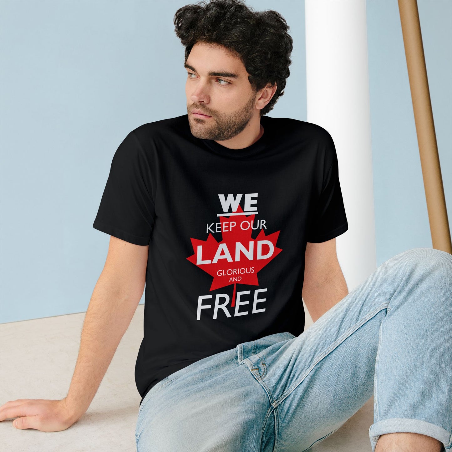 Made in Canada! Canada Strong 100% Organic T-Shirt | Celebrate Freedom & Patriotism -
