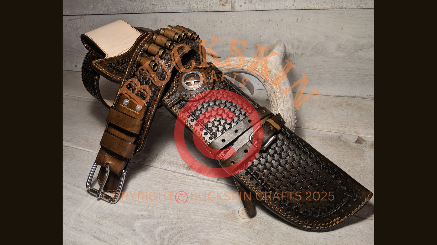 DELUXE DARK RIDER MARES LEG HOLSTER RIG
