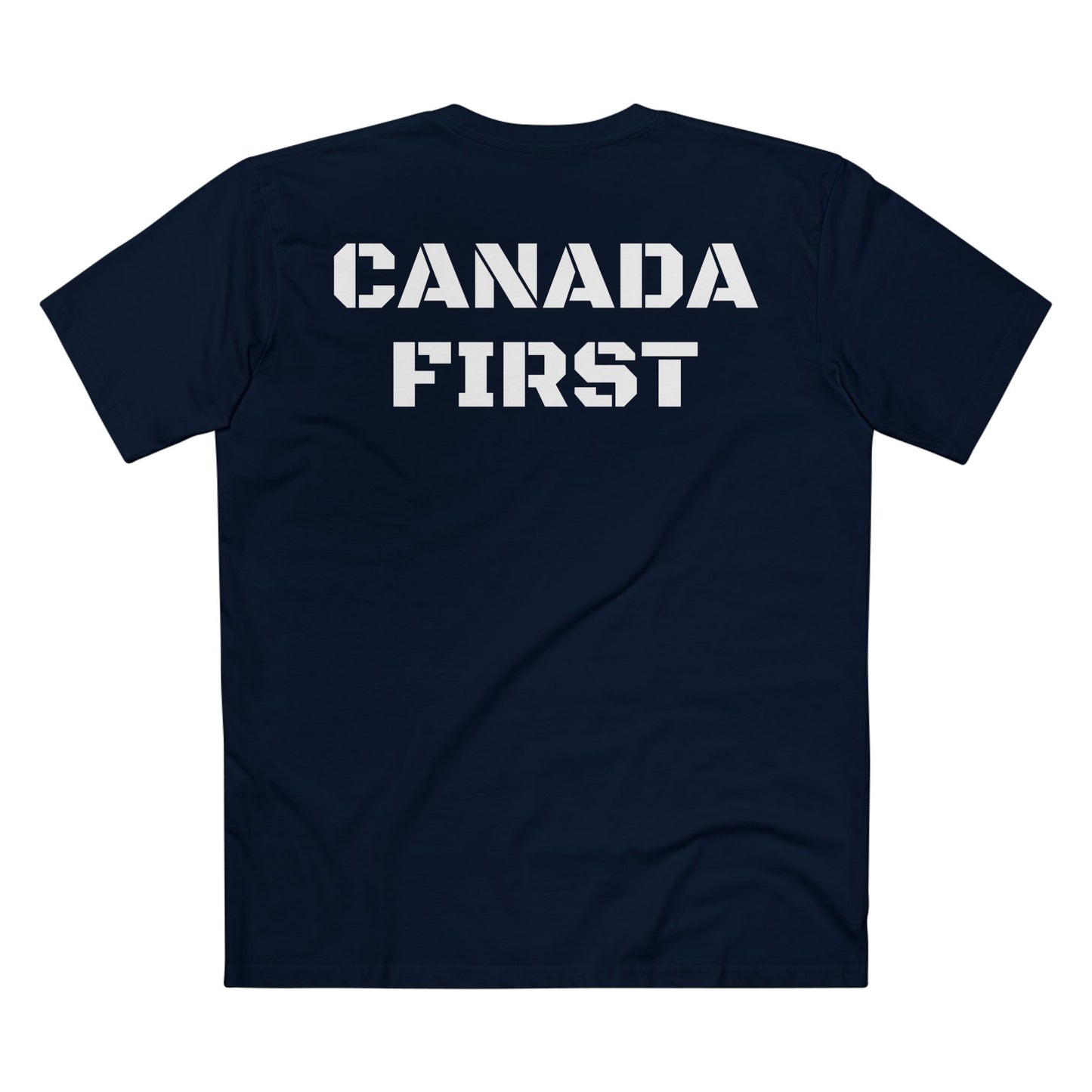 Canada First Graphic Tee - We Keep Our Land Glorious and Free - Made in Canada!