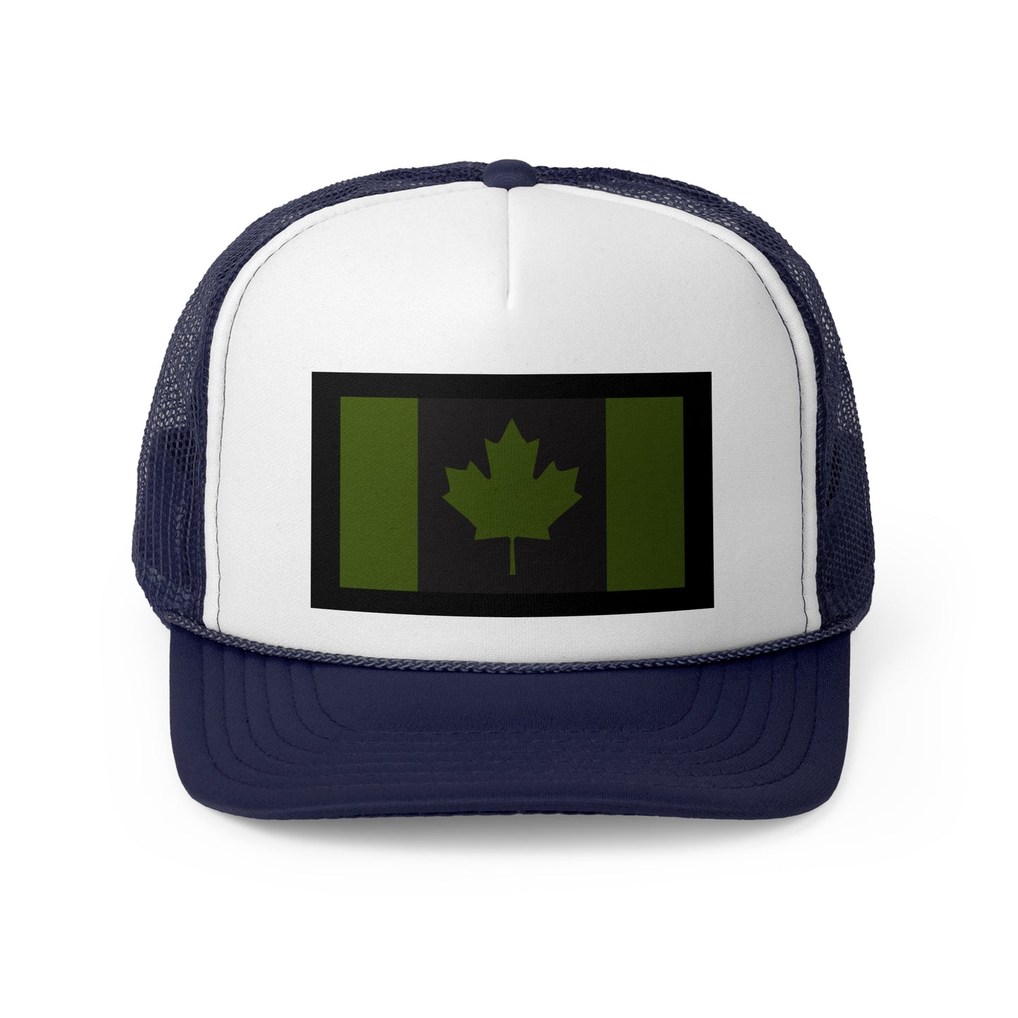 Canadian Maple Leaf Trucker Cap - CANADIAN CAD GREEN - Designed and Printed in Canada