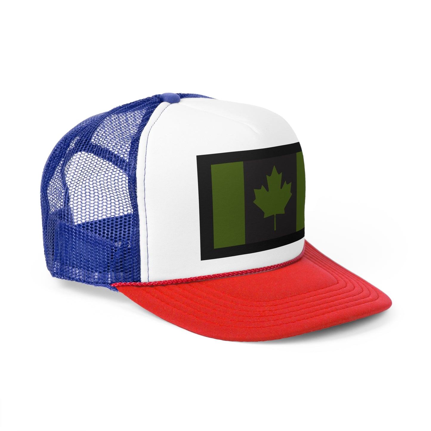 Canadian Maple Leaf Trucker Cap - CANADIAN CAD GREEN - Designed and Printed in Canada