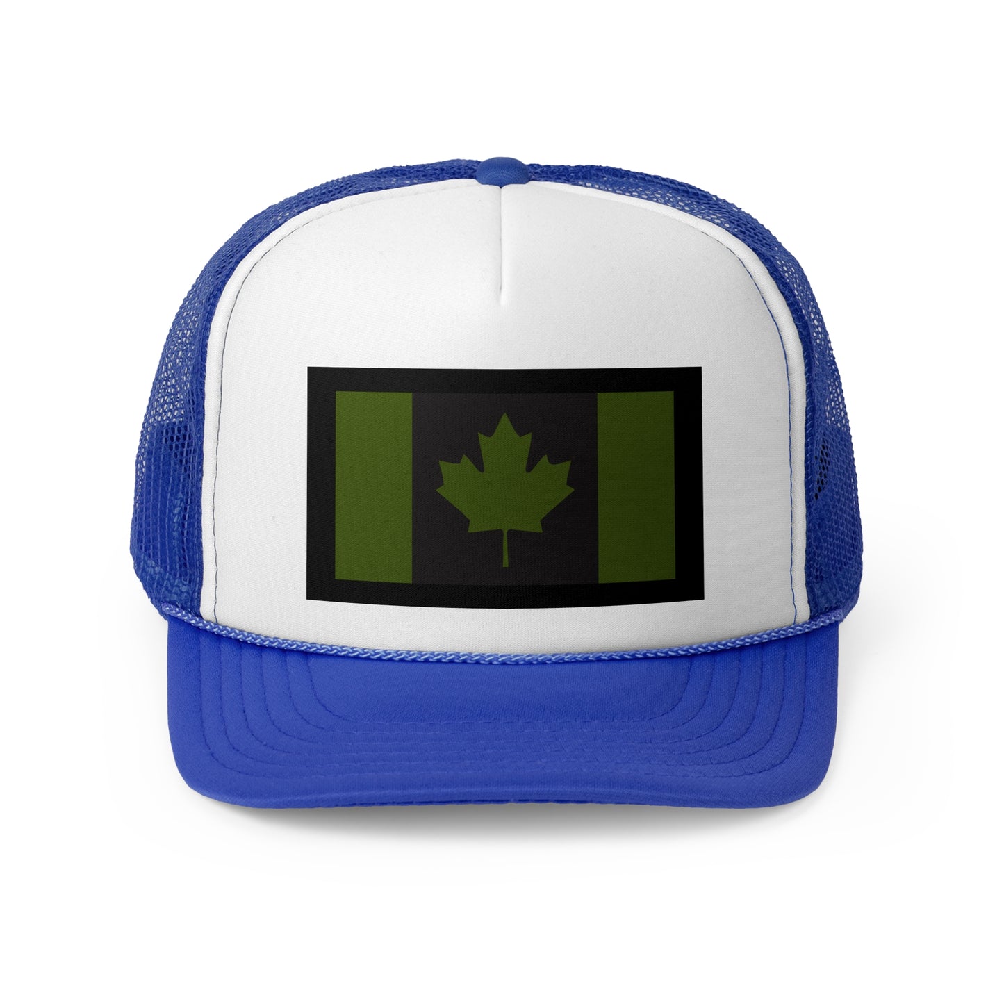 Canadian Maple Leaf Trucker Cap - CANADIAN CAD GREEN - Designed and Printed in Canada