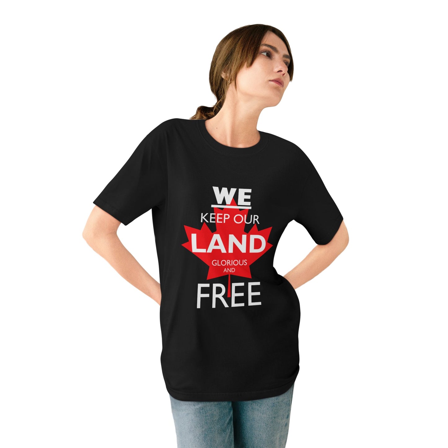 Made in Canada! Canada Strong 100% Organic T-Shirt | Celebrate Freedom & Patriotism -