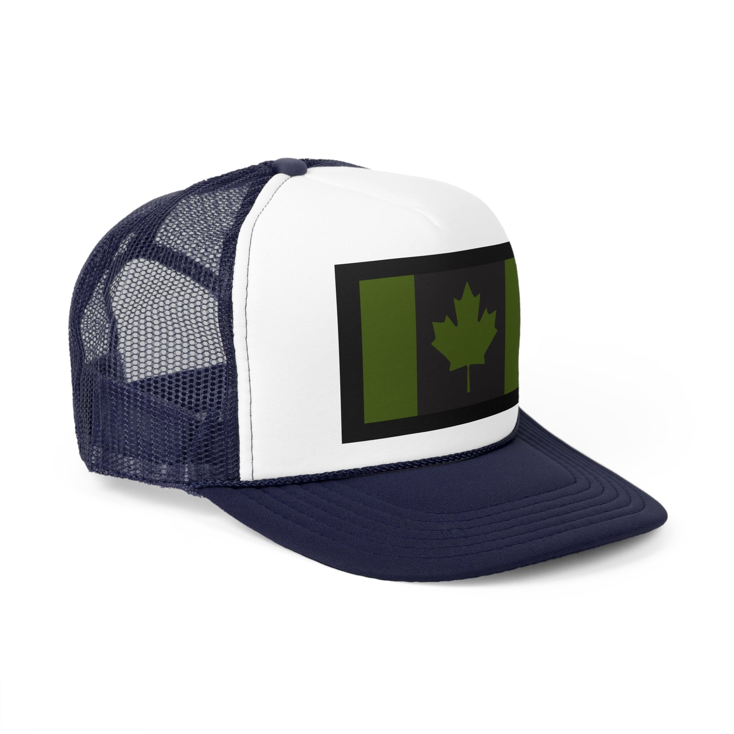 Canadian Maple Leaf Trucker Cap - CANADIAN CAD GREEN - Designed and Printed in Canada