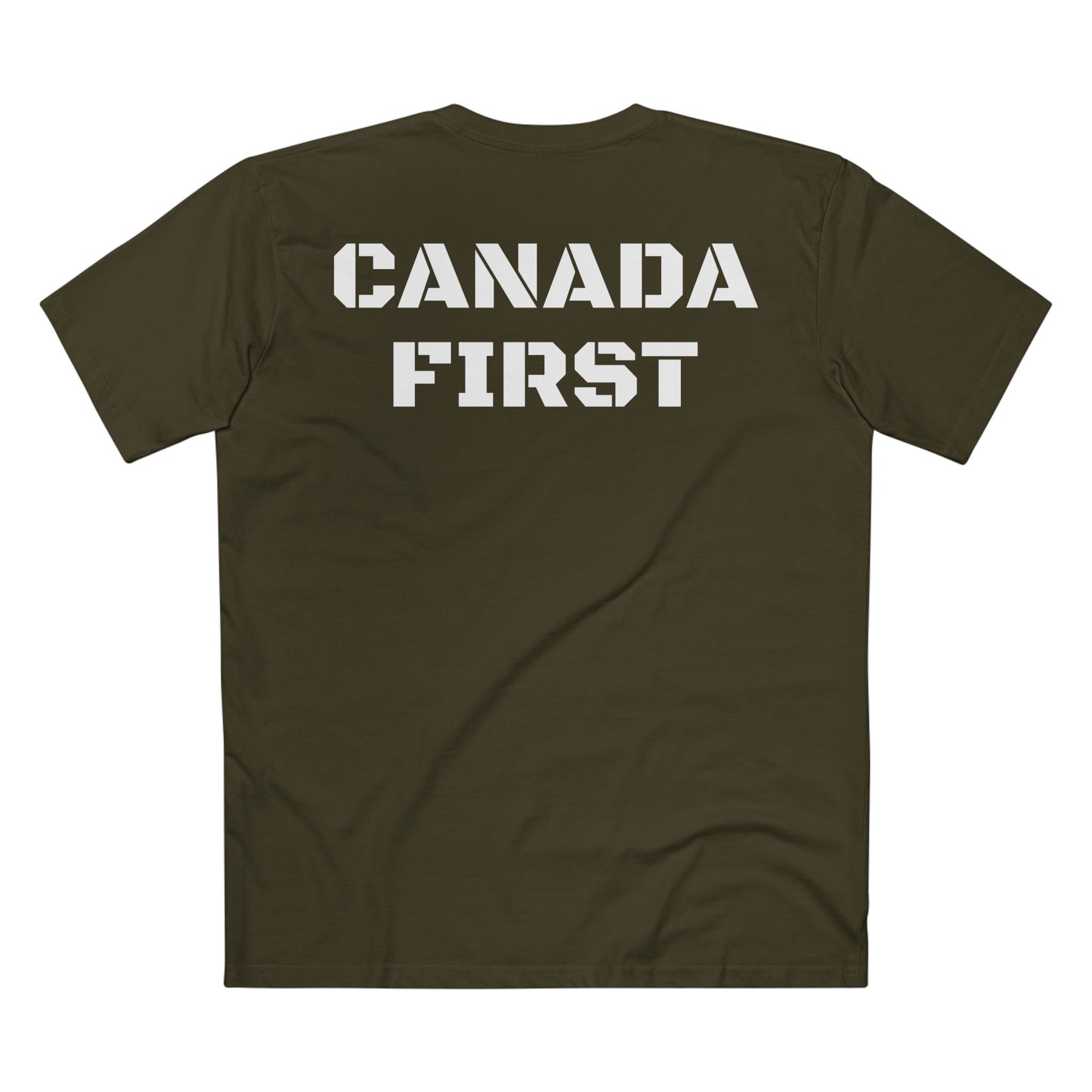 Canada First Graphic Tee - We Keep Our Land Glorious and Free - Made in Canada!