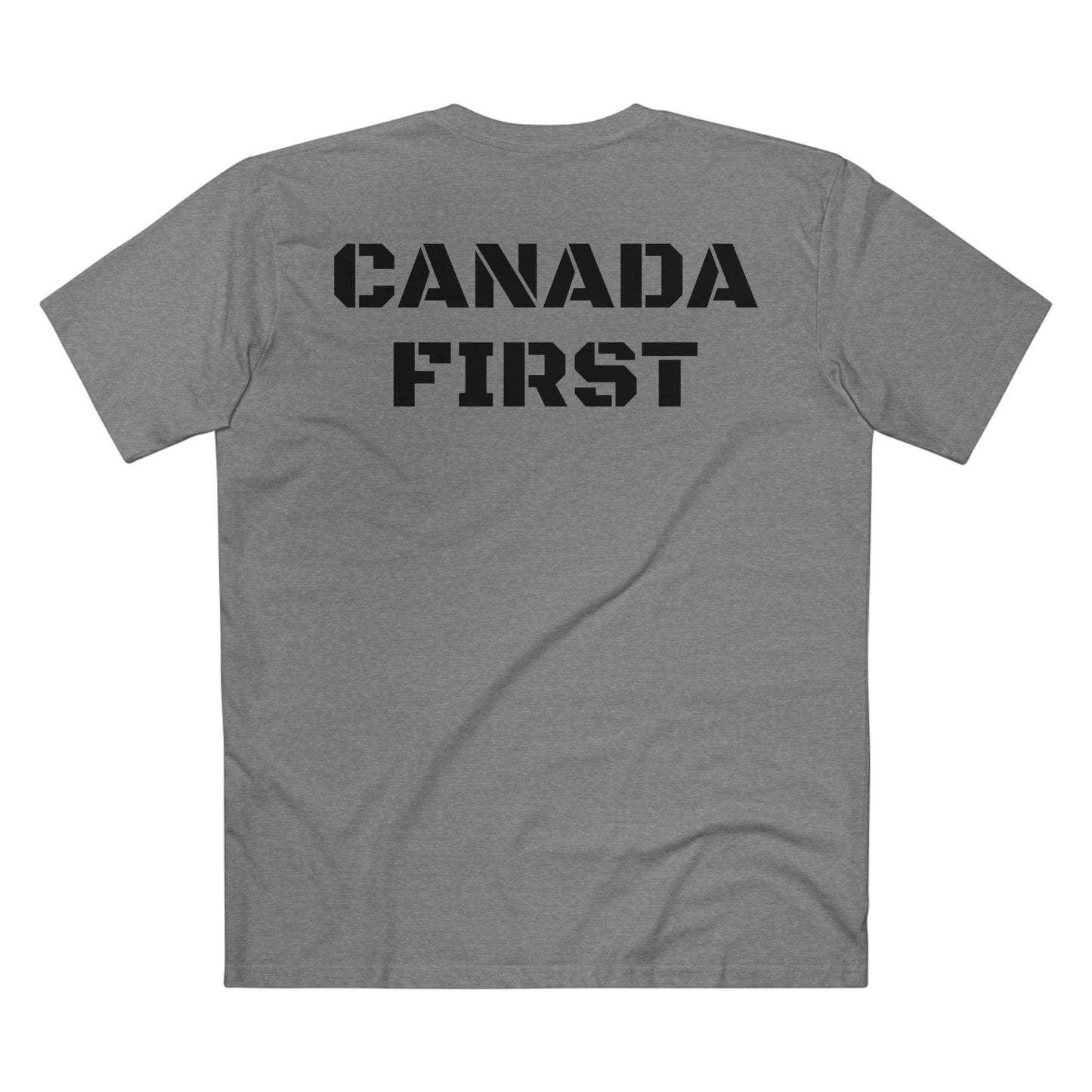 Canada First Graphic Tee - We Keep Our Land Glorious and Free - Made in Canada!