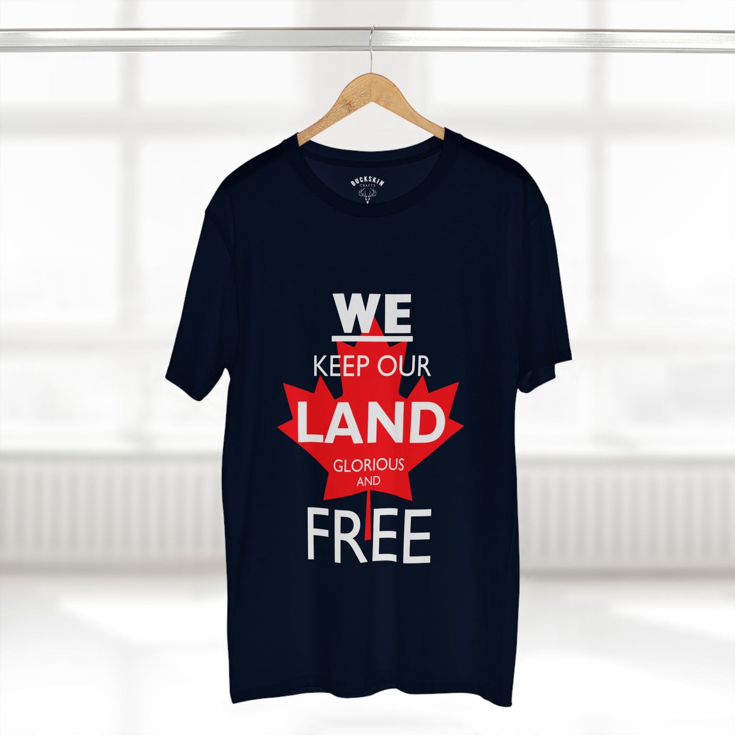 Canada First Graphic Tee - We Keep Our Land Glorious and Free - Made in Canada!
