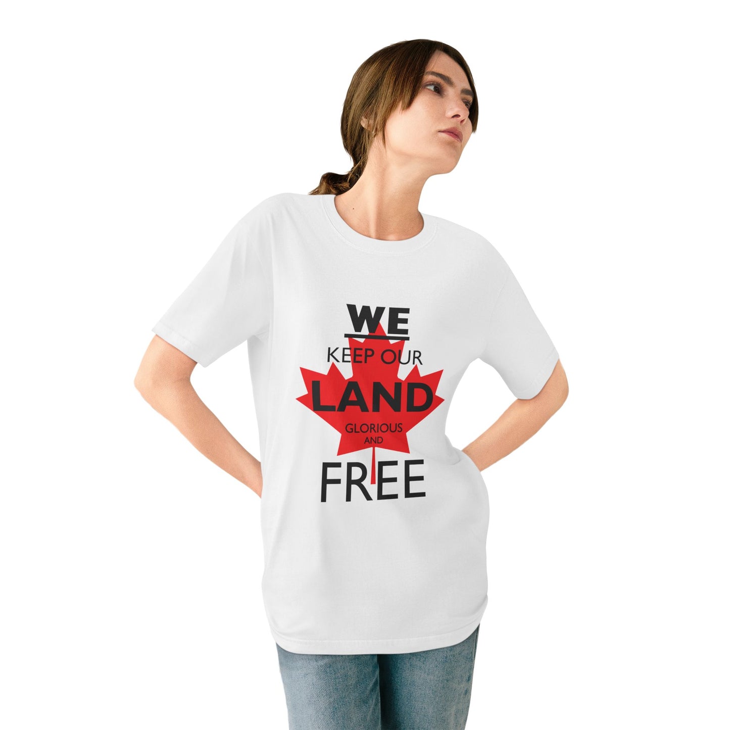 Made in Canada! Canada Strong 100% Organic T-Shirt | Celebrate Freedom & Patriotism -