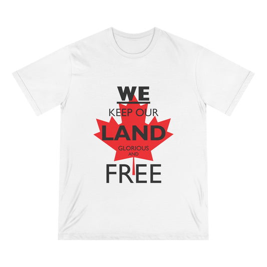 Made in Canada! Canada Strong 100% Organic T-Shirt | Celebrate Freedom & Patriotism -
